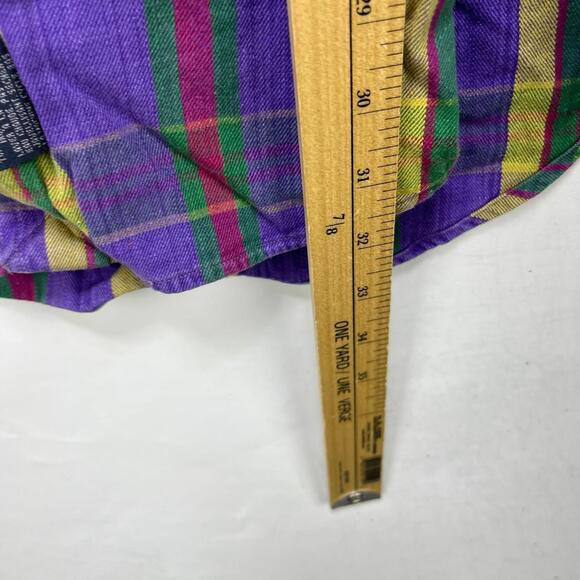 Vintage 90s Polo Ralph Lauren Pony Plaid Button-Up Shirt XL - Picture 9 of 12